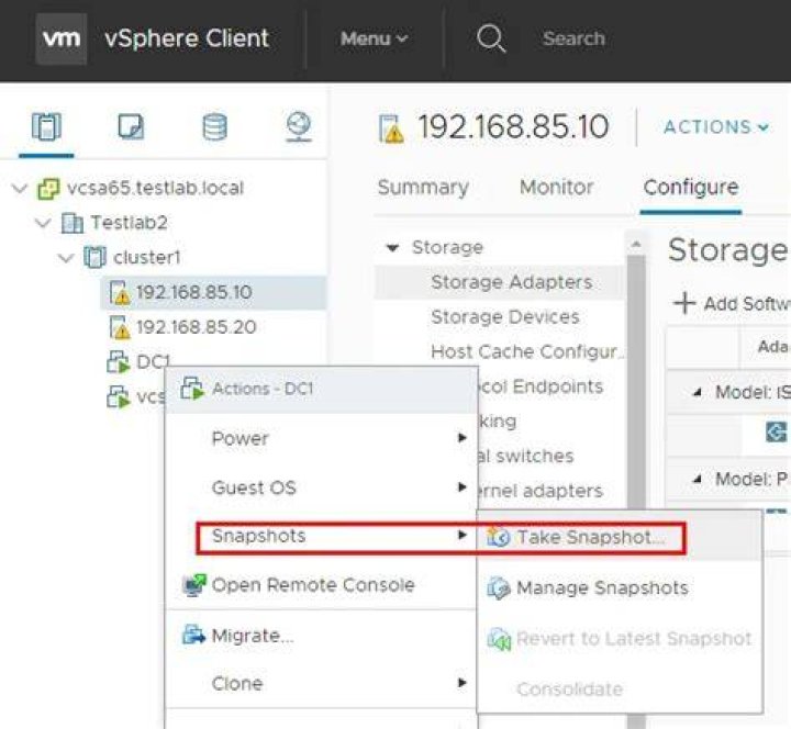 Can VMware Workstation take snapshots?